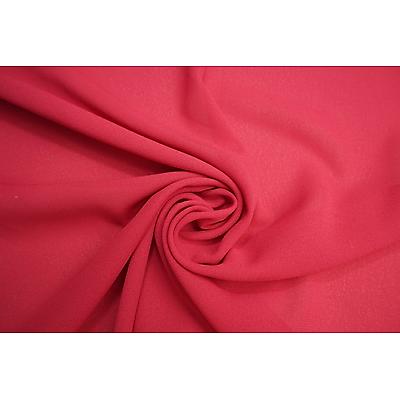 Georgette De Soie Haute Couture Tissu Mous George Rouge Hermes Cm