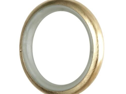 Tringles à Rideaux Collection Auro : 6 Anneaux Ronds Laiton Poli