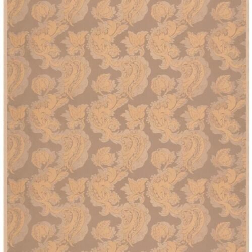 Tissu soie satin damassé caramello