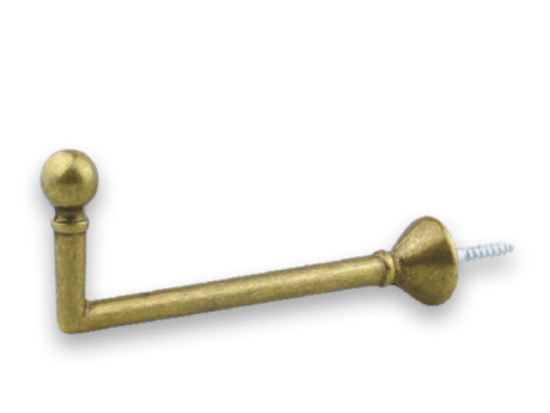 Paquet de 2 gonds boule avec retour 8 cm  - B29370