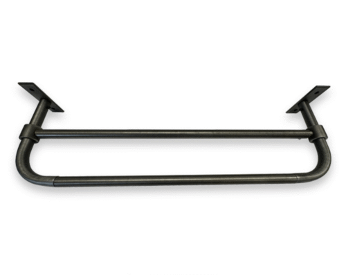 Ensemble double tringle - Pergola ø16 mm - R = 15 cm - Noir-1M80- B36604