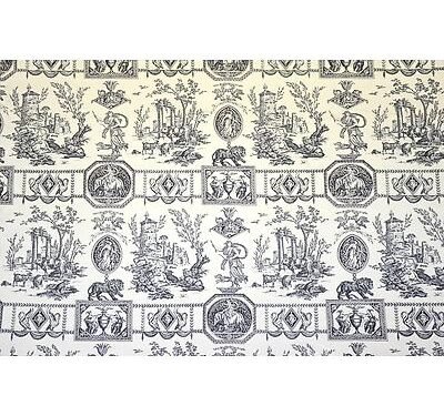Toile de jouy  Diane Chasseresse  Noir