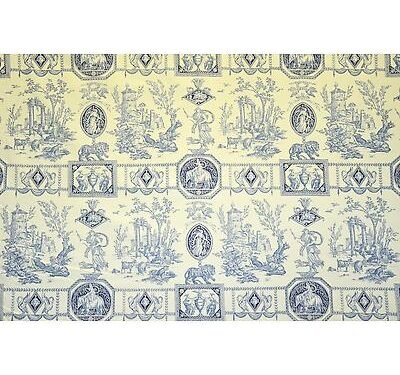 Toile de jouy Diane Chasseresse  Bleu