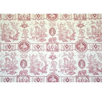 Toile de jouy Diane Chasseresse  Rouge