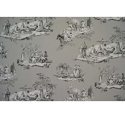 Toile de jouy Plaisirs D'été Gris