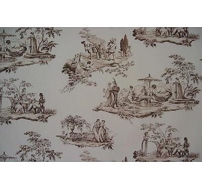 Toile de jouy Plaisirs D'été Noir