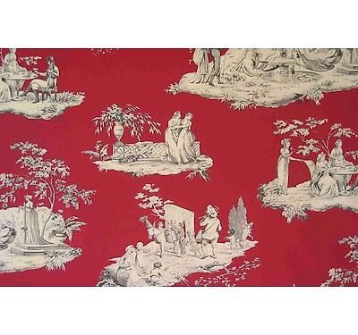 Toile de jouy Plaisirs D'été Rouge