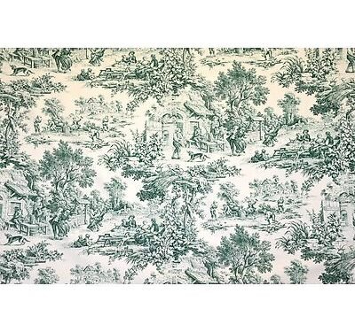 Toile de jouy Ronde Villageoise Vert