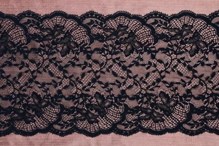 Bandeaux de Dentelle Noir Polyamide et Lycra