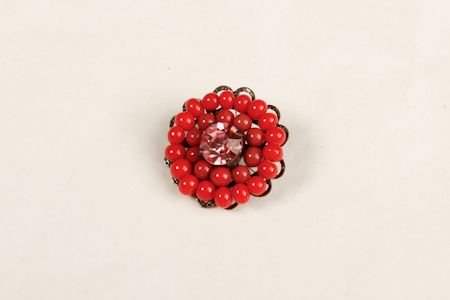 Bouton Perle Strasse Corail