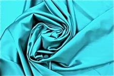 Crepe satin soie et lycra turquoise