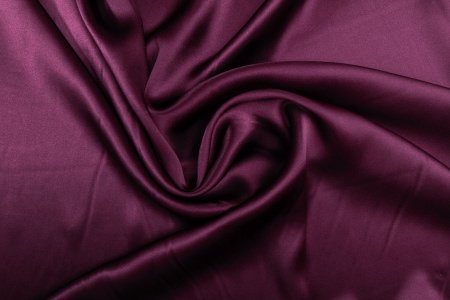 Crepe satin soie bordeaux