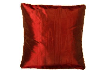 Coussins de Soie Moirée Rubis