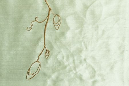 Soie Brodée Orchid F475-04 Duck Egg Gold
