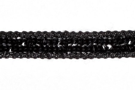 Galon "Chanel" Noir Pailleté