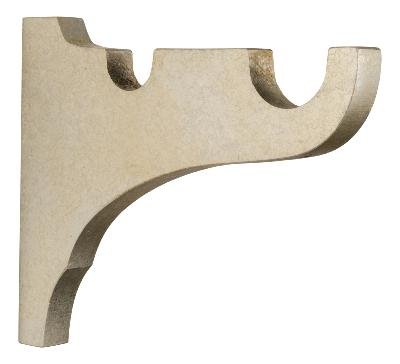 Tringles à Rideaux Collection Castel : 1 Console Double Argent Patiné 50mm et 35mm