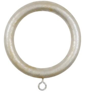 Tringles à Rideaux Collection Castel : 6 Anneaux Ronds pour Bâton Arrière Coloris Naturel - 62053