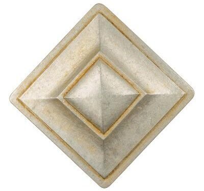 Tringles à Rideaux Collection Castel : 1 Patère Carrée, Argent Patiné