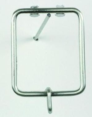 Tringles à Rideaux Collection Havana : 6 Anneaux Carrés en Nickel Brossé - 63069