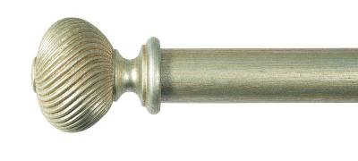 Tringles à Rideaux Collection Villa : 2 Embouts Torsade Coloris Métallisé - 62072