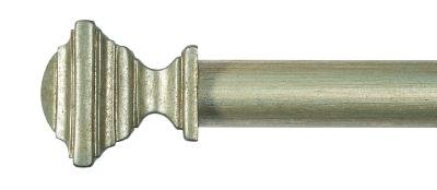 Tringles à Rideaux Collection Villa : 2 Embouts Cubic Coloris Métallisé -62074