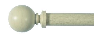 Tringles à Rideaux Collection Villa : 2 Embouts Boule Coloris Naturels - 62079