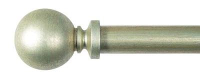 Tringles à Rideaux Collection Villa : 2 Embouts Boule Coloris Métallisé - 62080