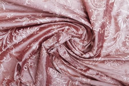 Soie Brodée Joséphine Marron Glacé