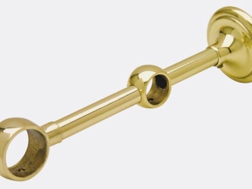 Support lorgnon double- R=18cm pour tube- Boulet en Laiton 28 mm - B30862