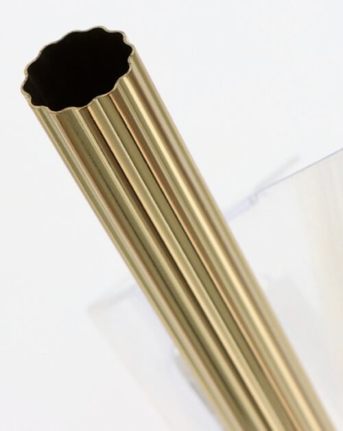 Tringle cannelée à rideaux Boulet en Laiton 28 mm - B33595