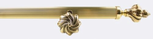 Embout LOUIS XV pour tube- Boulet en Laiton 35 mm - B30619