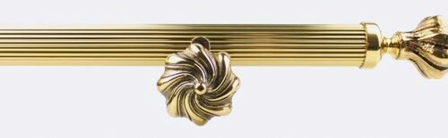 Embout LOUIS XV pour tube- Boulet en Laiton 35 mm - B30619