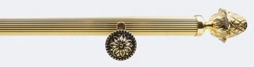 Embout LOUIS XVI pour tube- Boulet en Laiton 35 mm - B30620