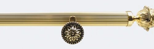 Embout LOUIS XVI pour tube- Boulet en Laiton 35 mm - B30620