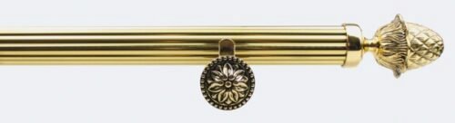 Embout LOUIS XVI pour tube- Boulet en Laiton 40 mm - B30626