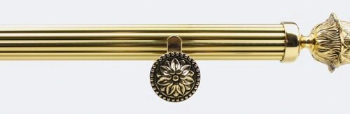 Embout LOUIS XVI pour tube- Boulet en Laiton 40 mm - B30626