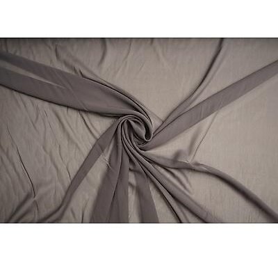 Tissu Mousseline Georgette  Ardoise vendu au mètre