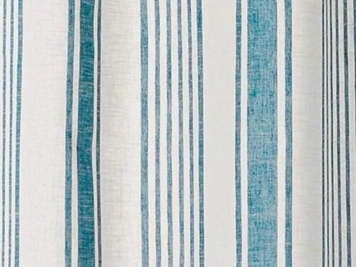 Rayure transat bleu canard et blanc Largeur 280 cm