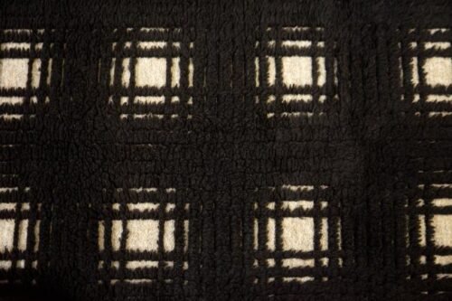 Coupon 3m70 de maille reversible épaisse à carreaux