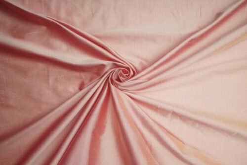 Coupon 8 Mètres de Soie Shantung Lisse Iced Rose