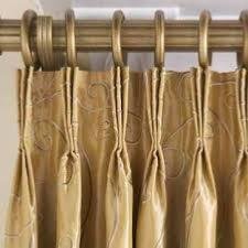 4 Rideaux sur-mesure en taffetas de polyester plis flamands