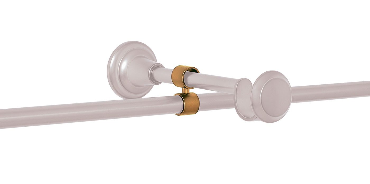 Tringles à Rideaux Collection Medicis : 2 Colliers Adaptateurs Métallisés pour Support Mural Ø19mm